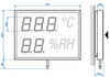 Big Digital Thermometer-Hygrometer with internal sensor for wall 